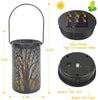 Solar hollow forest candlestick lamp