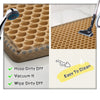 Cat Litter Mat, Kitty Litter Trapping Mat, Double Layer Mats with MiLi Shape Scratching design, Urine Waterproof, Easy Clean, Scatter Control  21" x 14"  Yellow （same as JYD-GT-MSD-YELLOW）