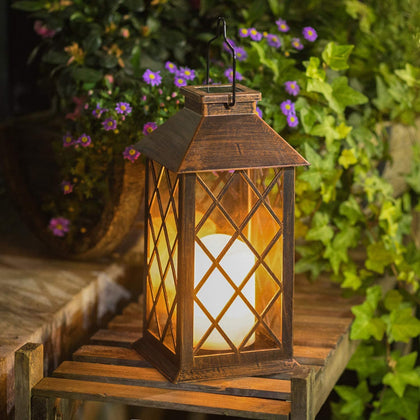 LED solar candle lantern