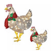 LAST DAY 50% OFF - Light-Up Chicken with Scarf Holiday Decoration